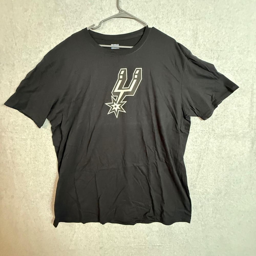 NBA San Antonio Spurs T-Shirt Mens 2XL Black Short Sleeve Graphic Logo Tee